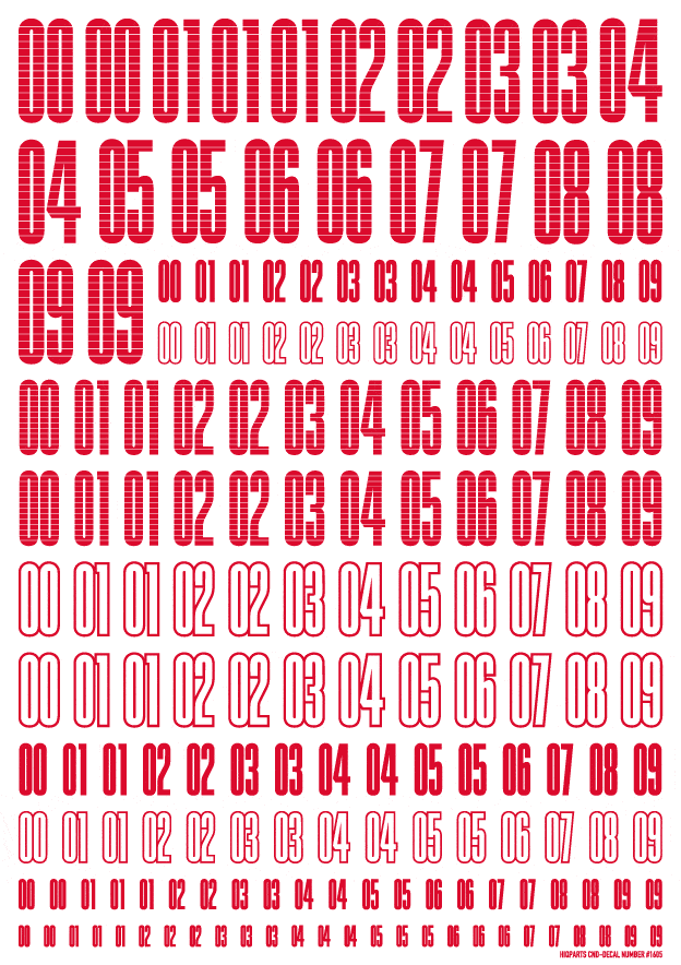 CND Decal Number Red(1pc) - Image 2