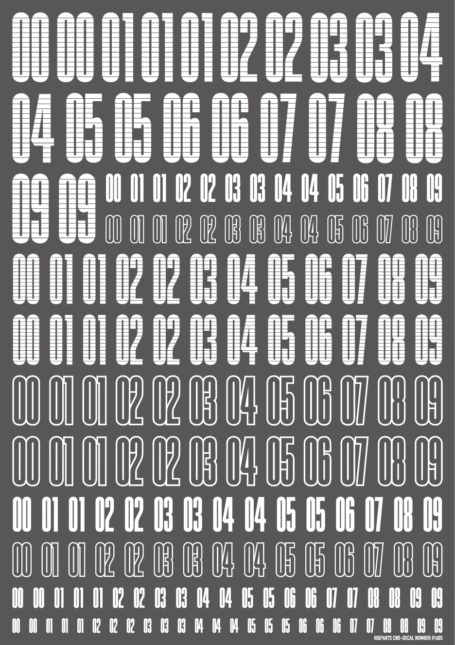 CND Decal Number White(1pc) - Image 2
