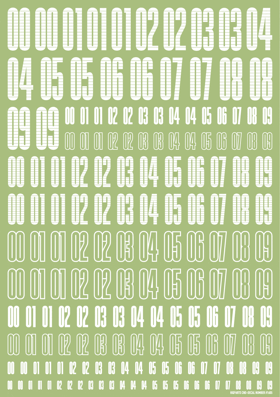 CND Decal Number White(1pc) - Image 3