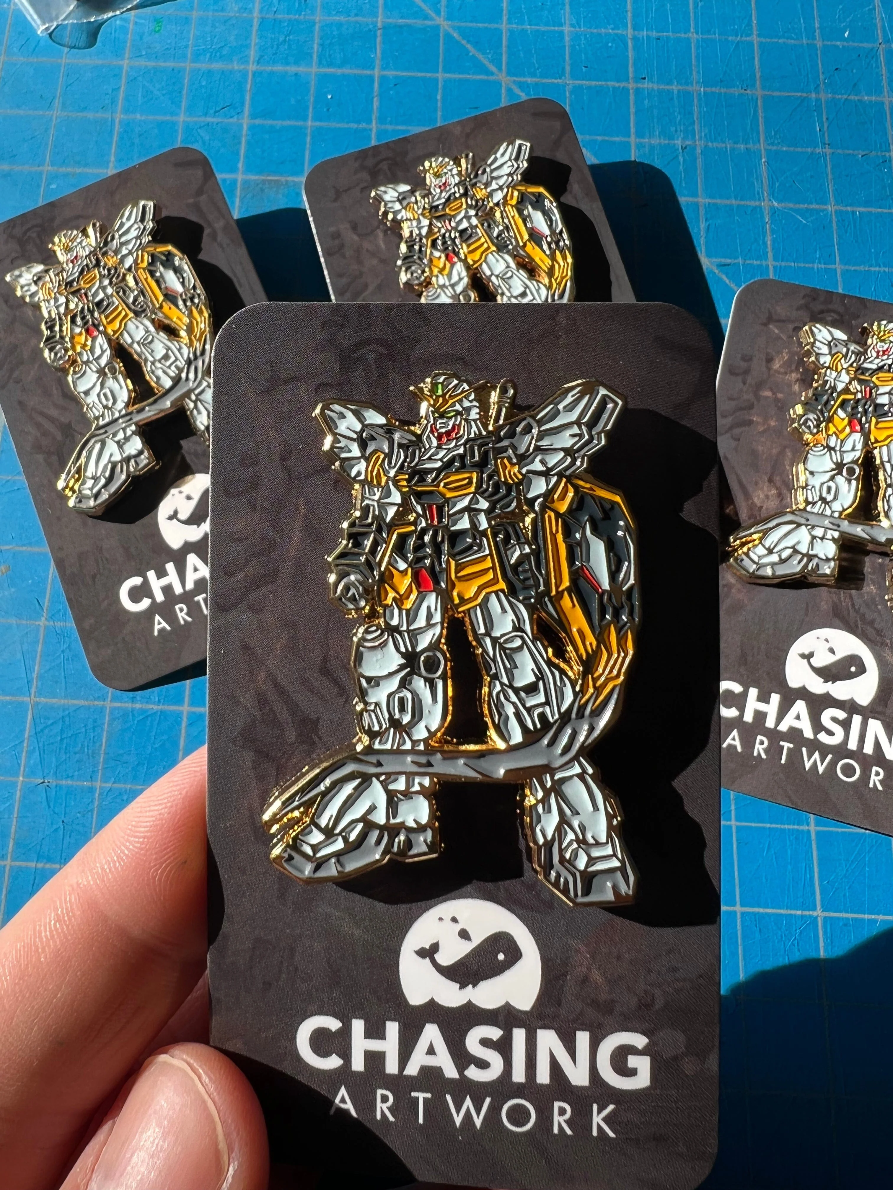 Limited Chasing Artwork Gundam Sandrock Enamel Pin - Image 2