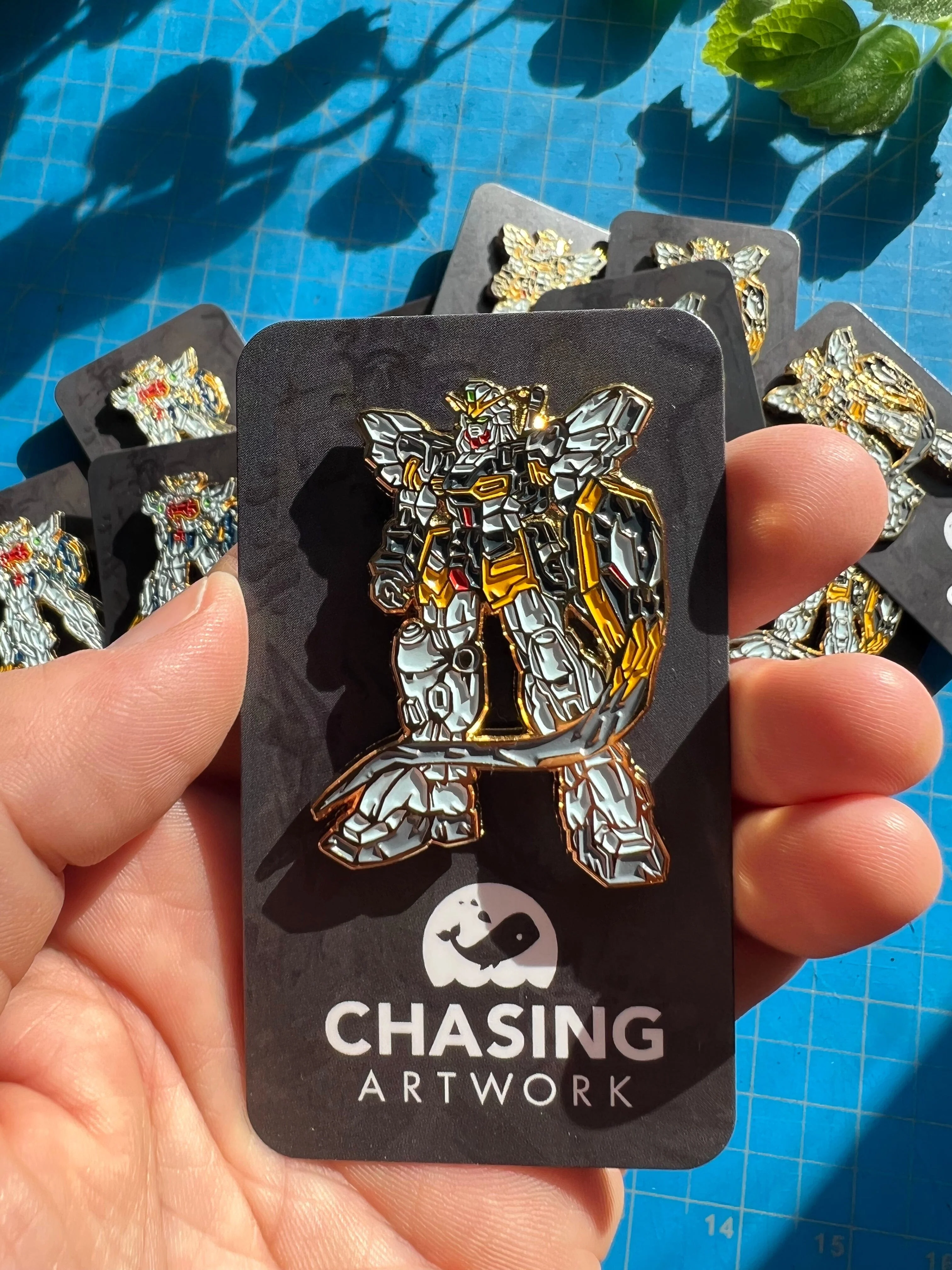 Limited Chasing Artwork Gundam Sandrock Enamel Pin - Image 4