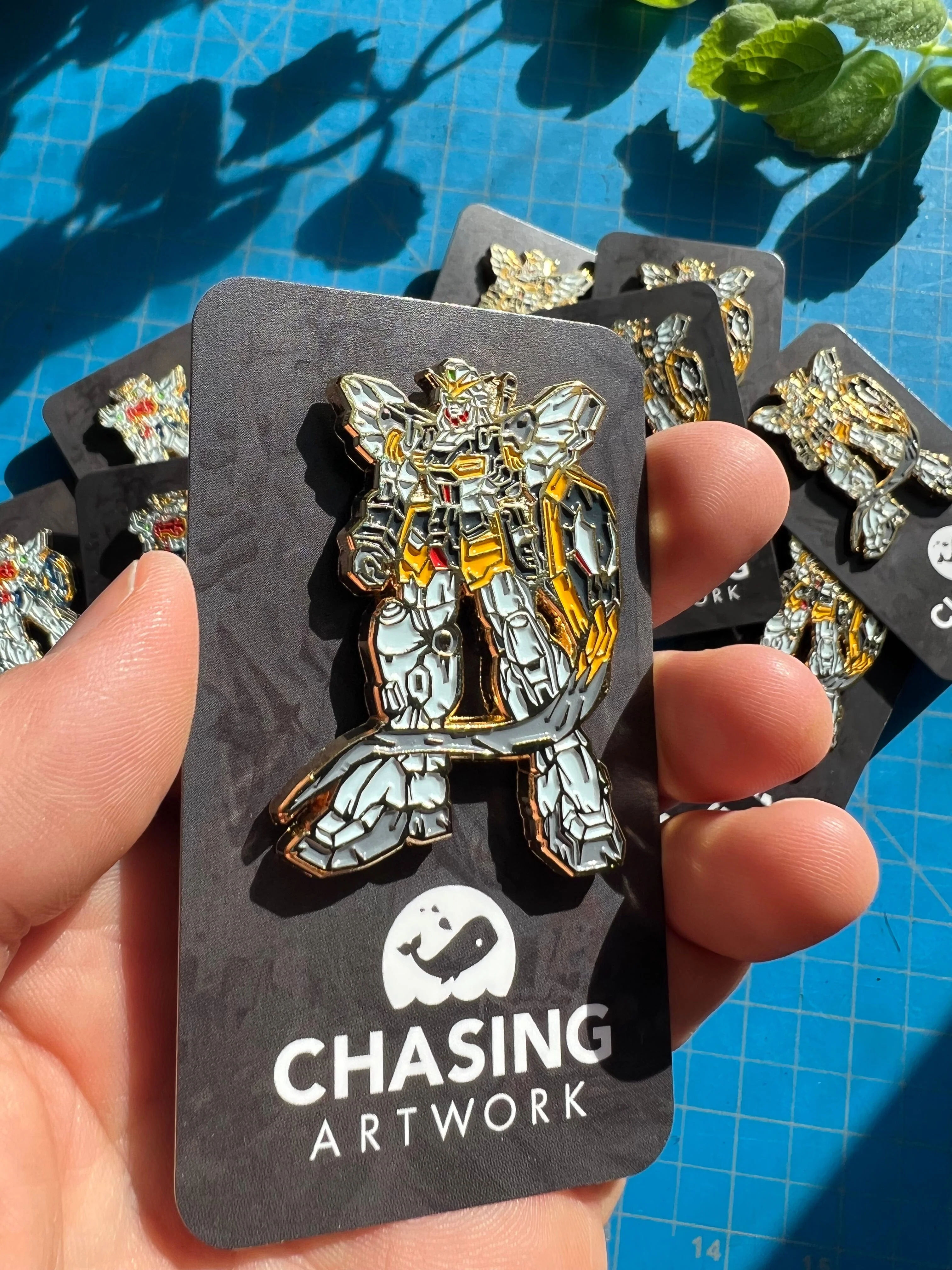 Limited Chasing Artwork Gundam Sandrock Enamel Pin - Image 5