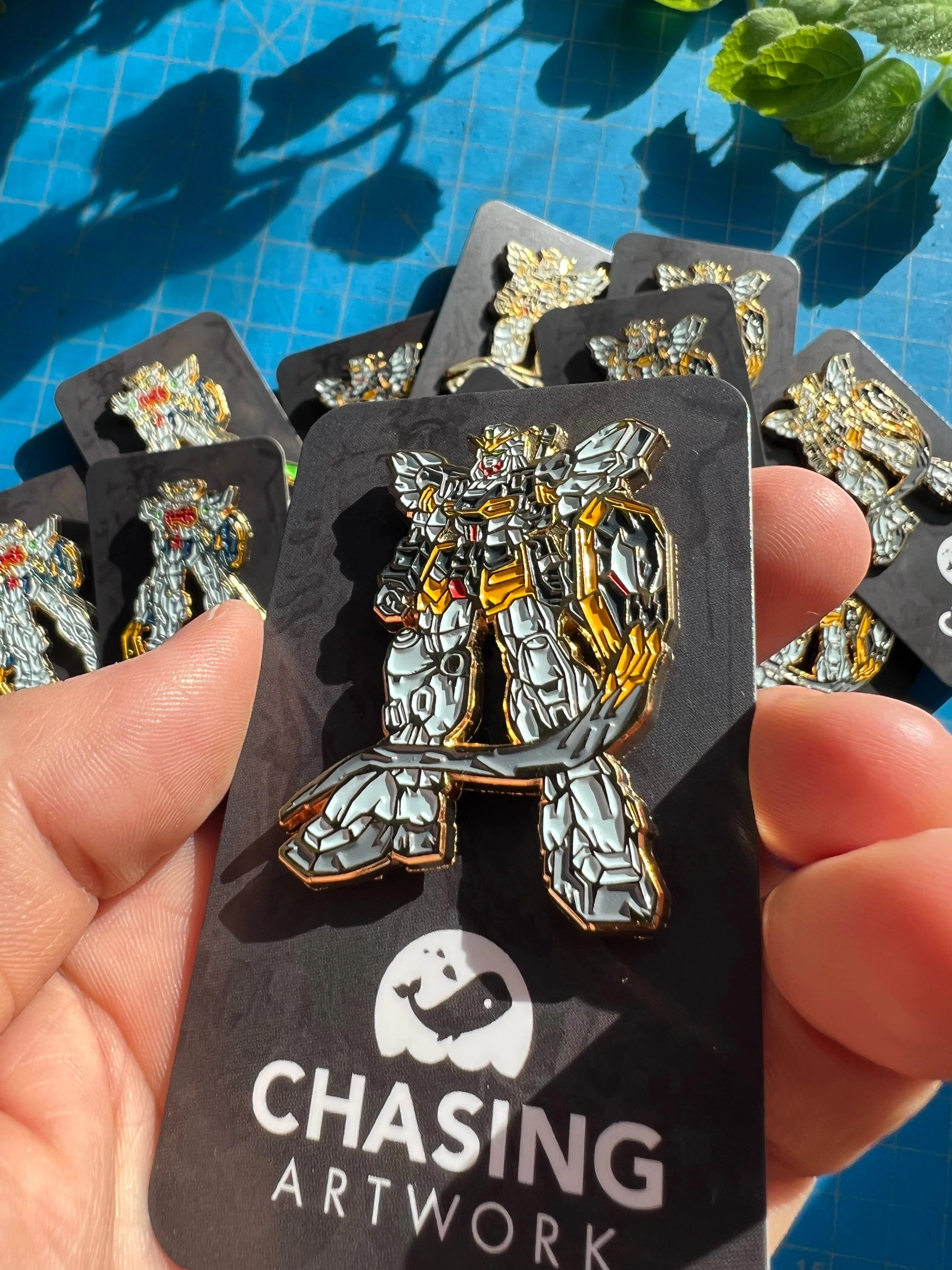 Limited Chasing Artwork Gundam Sandrock Enamel Pin - Image 6