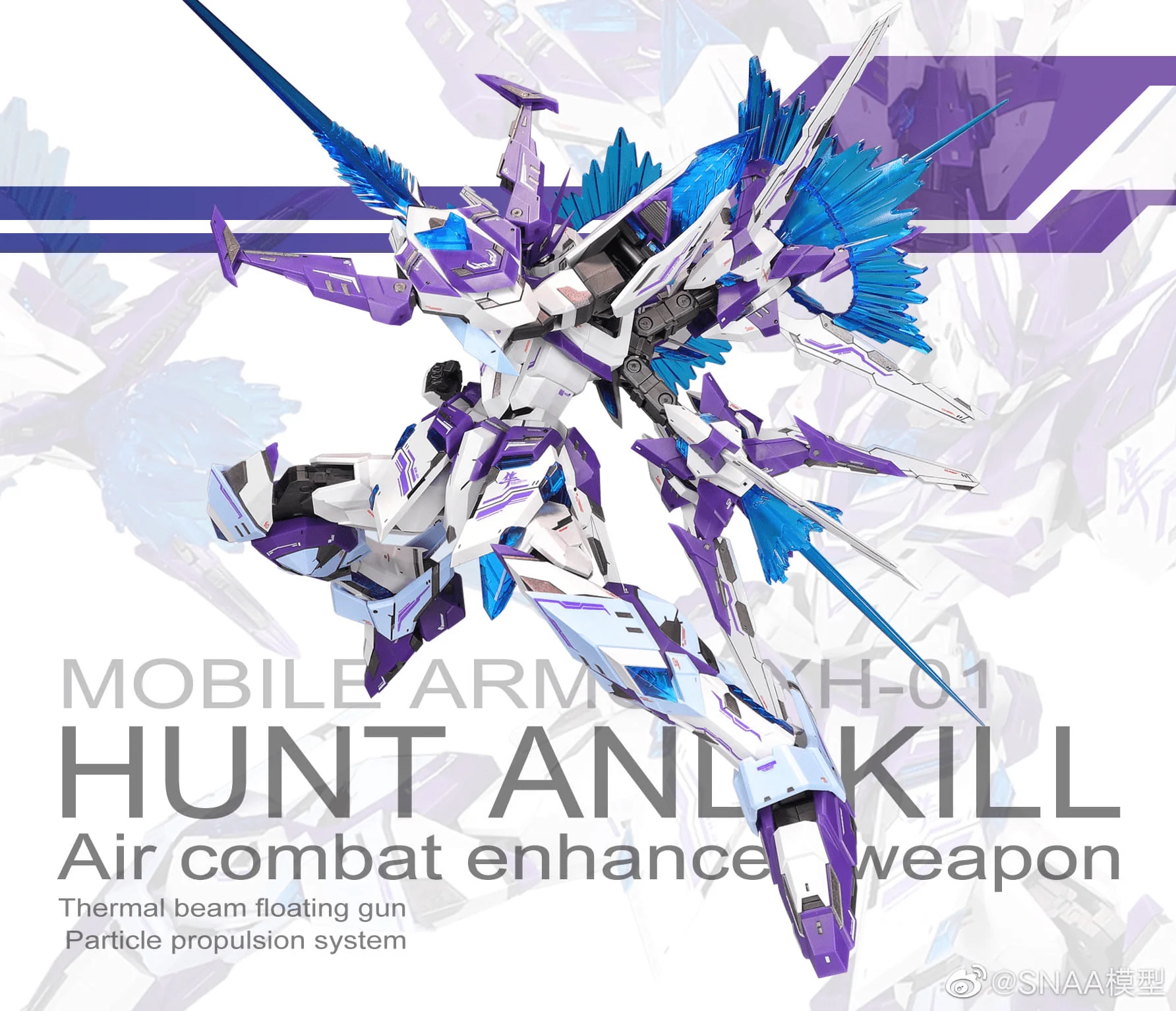 Mobile Armor XH-01 Hunt and Kill Hunting Falcon (Revival Ver.) 1/100 Scale Model Kit - Image 2