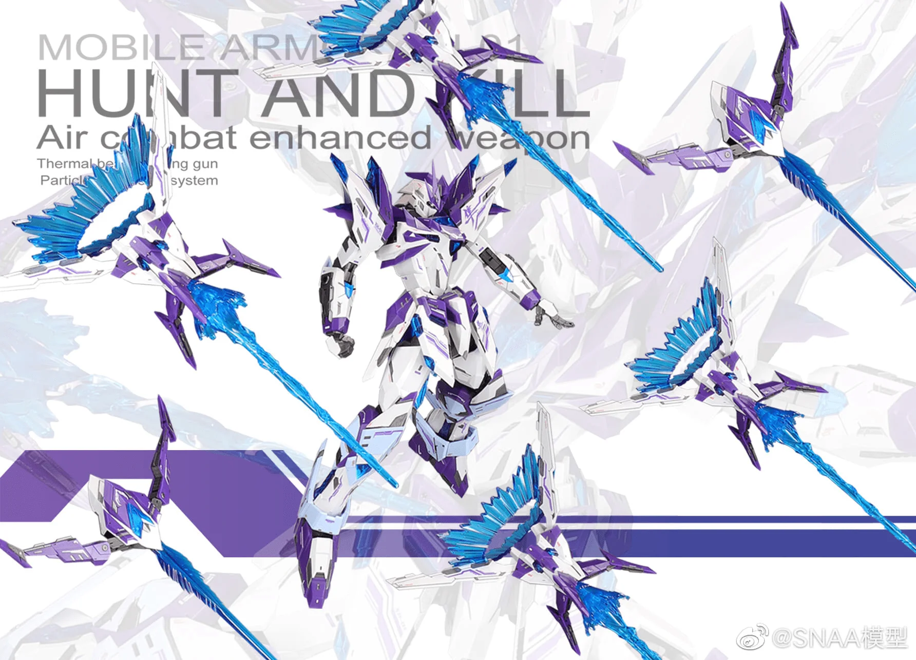 Mobile Armor XH-01 Hunt and Kill Hunting Falcon (Revival Ver.) 1/100 Scale Model Kit - Image 4