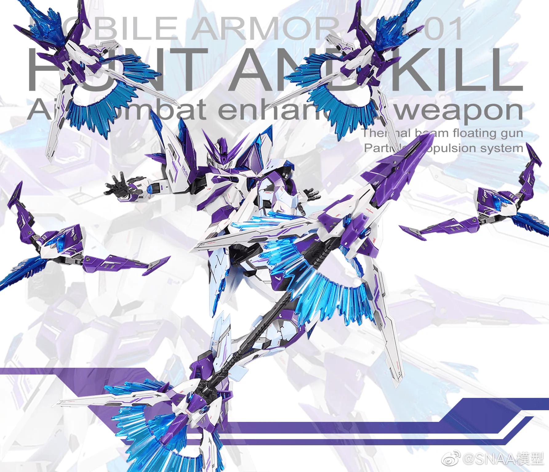 Mobile Armor XH-01 Hunt and Kill Hunting Falcon (Revival Ver.) 1/100 Scale Model Kit - Image 5
