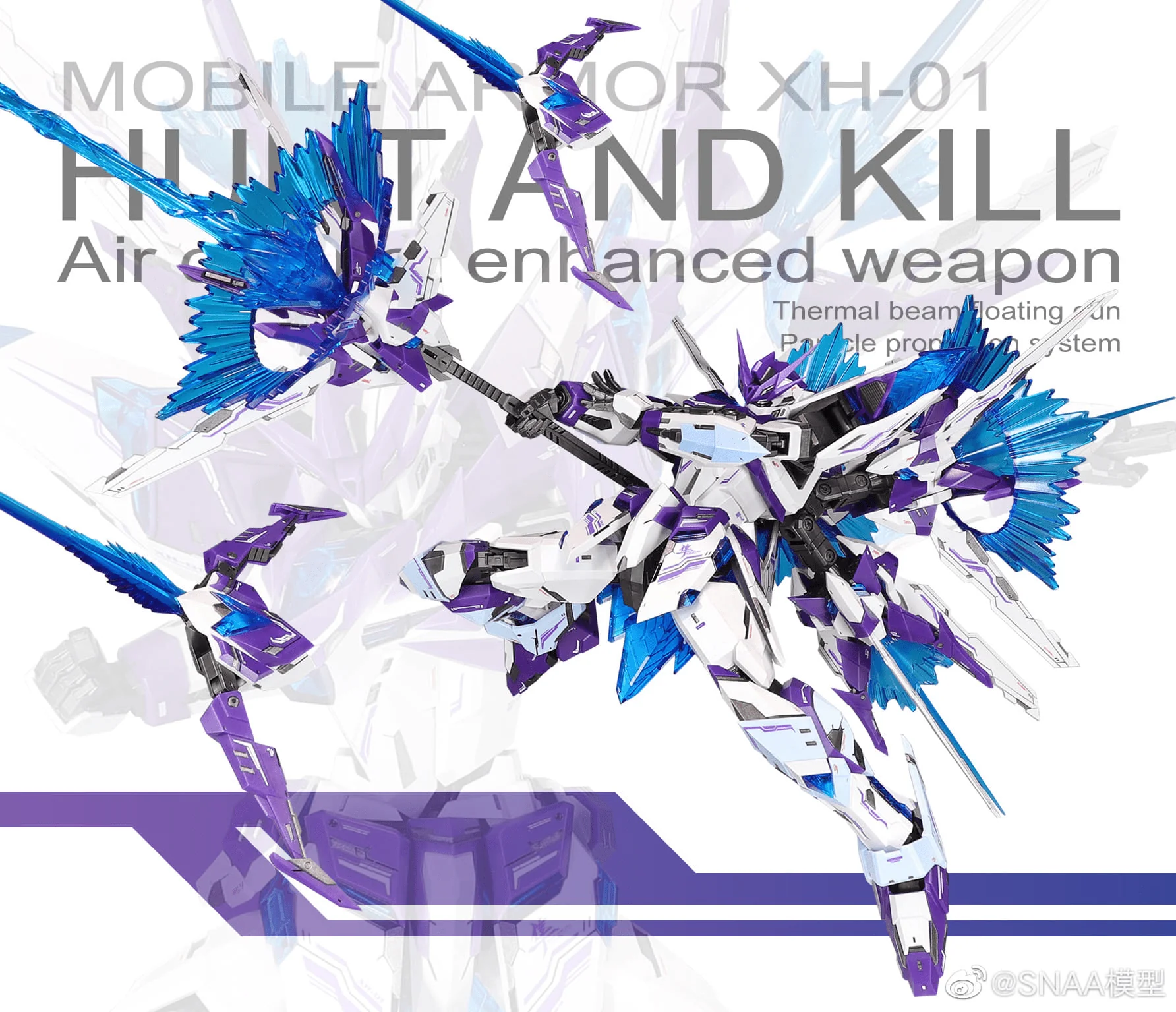 Mobile Armor XH-01 Hunt and Kill Hunting Falcon (Revival Ver.) 1/100 Scale Model Kit - Image 6