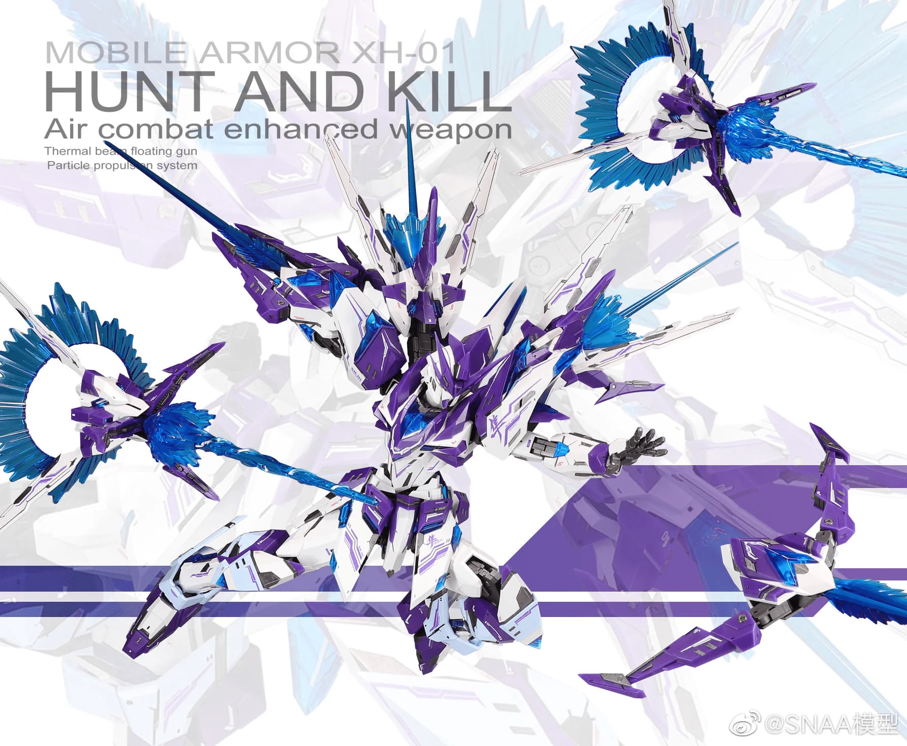 Mobile Armor XH-01 Hunt and Kill Hunting Falcon (Revival Ver.) 1/100 Scale Model Kit - Image 7