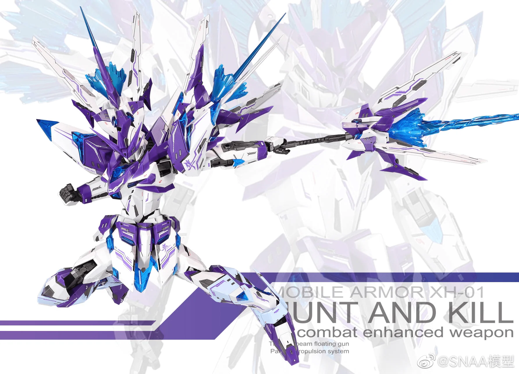 Mobile Armor XH-01 Hunt and Kill Hunting Falcon (Revival Ver.) 1/100 Scale Model Kit - Image 9