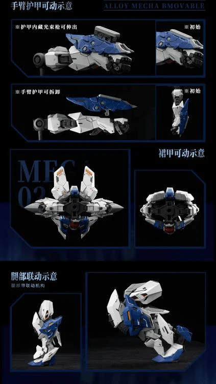 Crystal Envoy No. 2 Mecha Wolf Warrior (Mega Mode) 1/72 Scale Figure - Image 25