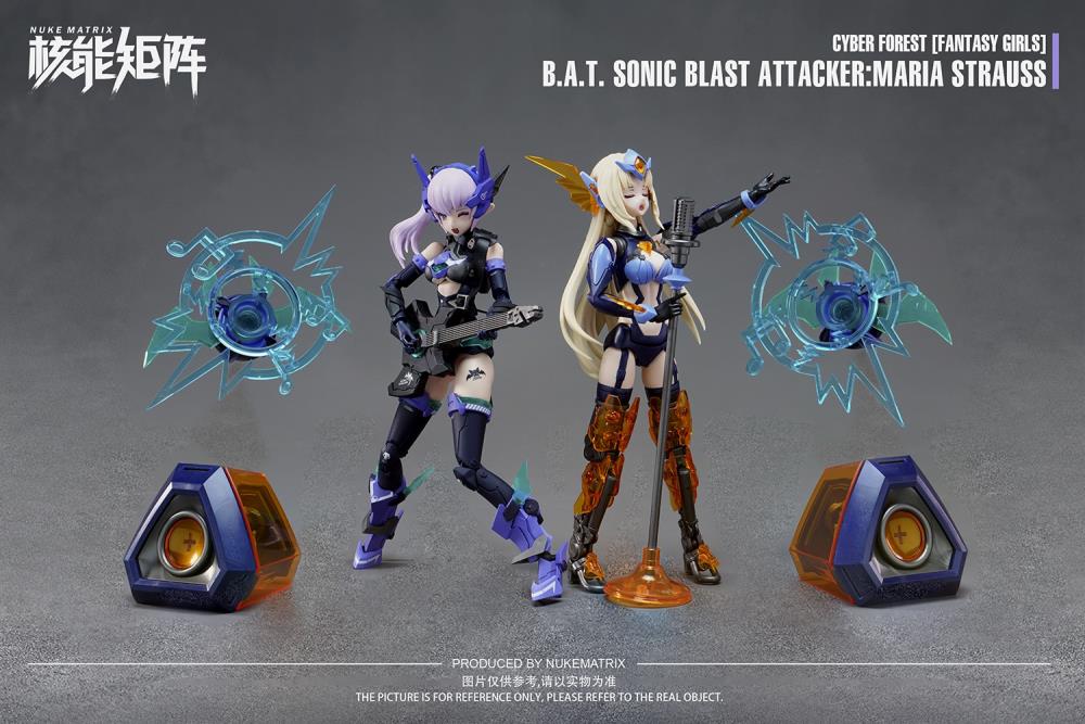 Cyber Forest Fantasy Girls B.A.T. Sonic Blast Attacker Maria Strauss 1/12 Scale Model Kit - Image 17