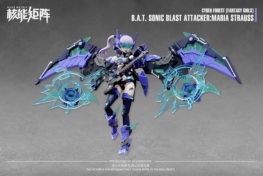 Cyber Forest Fantasy Girls B.A.T. Sonic Blast Attacker Maria Strauss 1/12 Scale Model Kit - Image 2