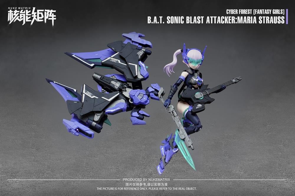 Cyber Forest Fantasy Girls B.A.T. Sonic Blast Attacker Maria Strauss 1/12 Scale Model Kit - Image 5