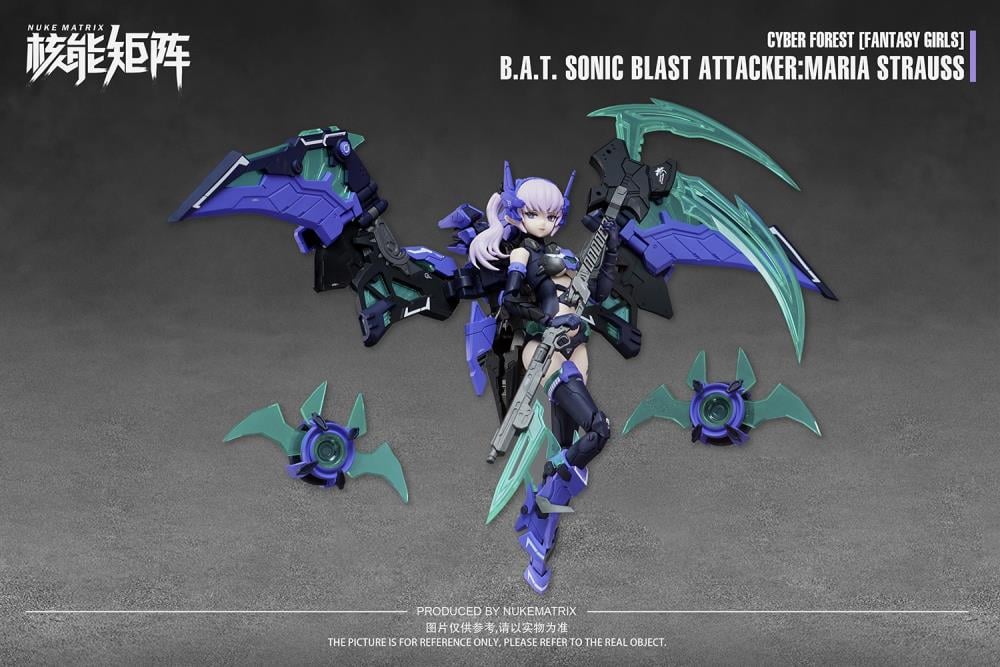 Cyber Forest Fantasy Girls B.A.T. Sonic Blast Attacker Maria Strauss 1/12 Scale Model Kit - Image 6