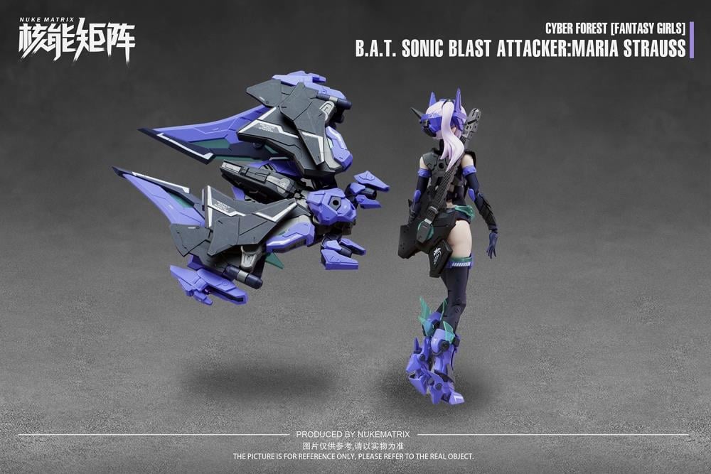 Cyber Forest Fantasy Girls B.A.T. Sonic Blast Attacker Maria Strauss 1/12 Scale Model Kit - Image 9