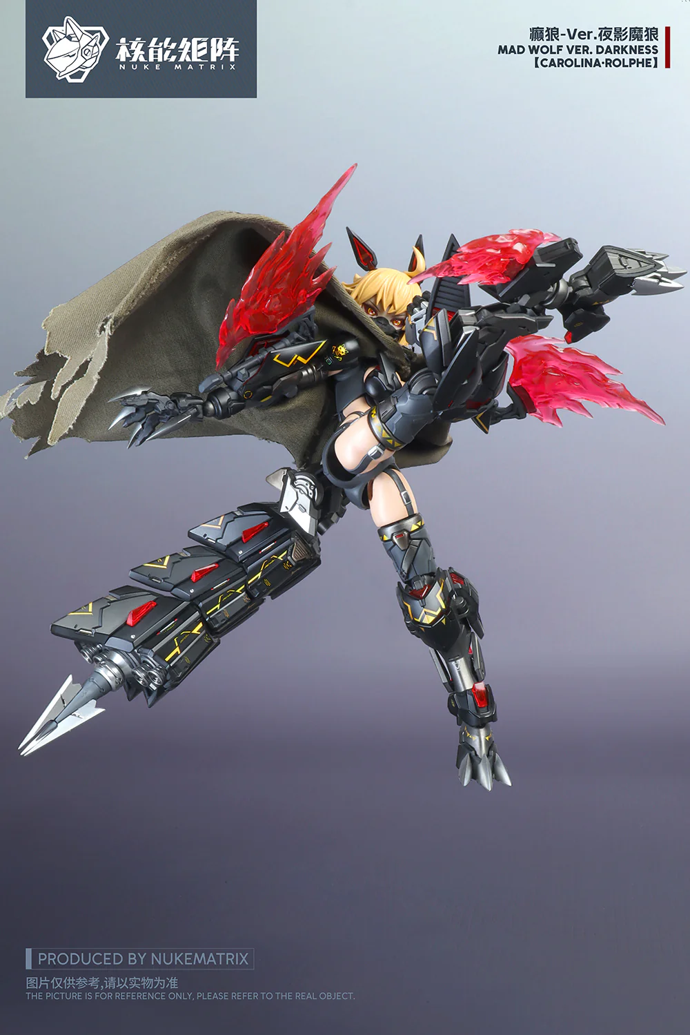 Cyber Forest Fantasy Girls Mad Wolf Ver. Darkness Carolina-Rolphe 1/12 Scale Model Kit - Image 10