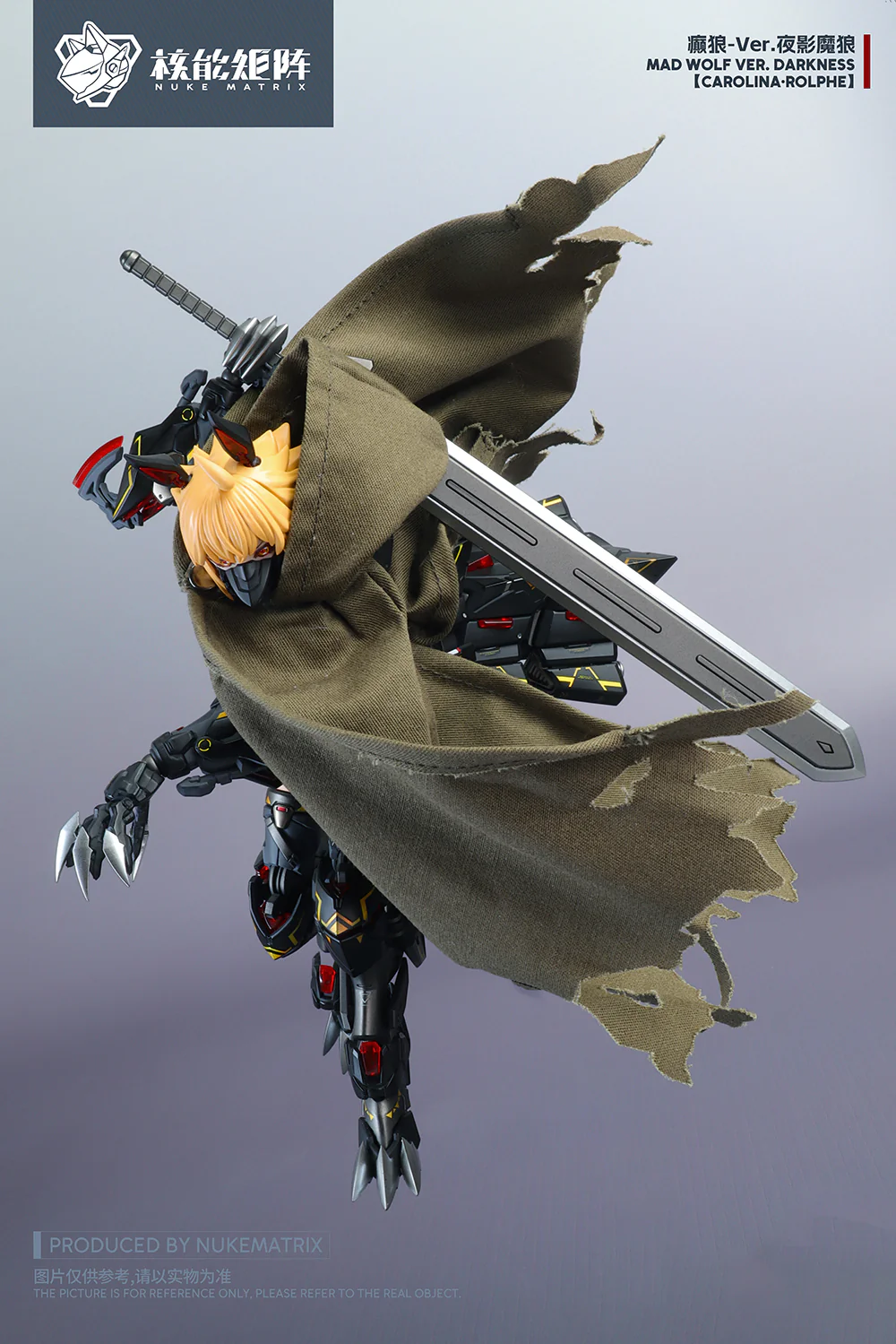 Cyber Forest Fantasy Girls Mad Wolf Ver. Darkness Carolina-Rolphe 1/12 Scale Model Kit - Image 12