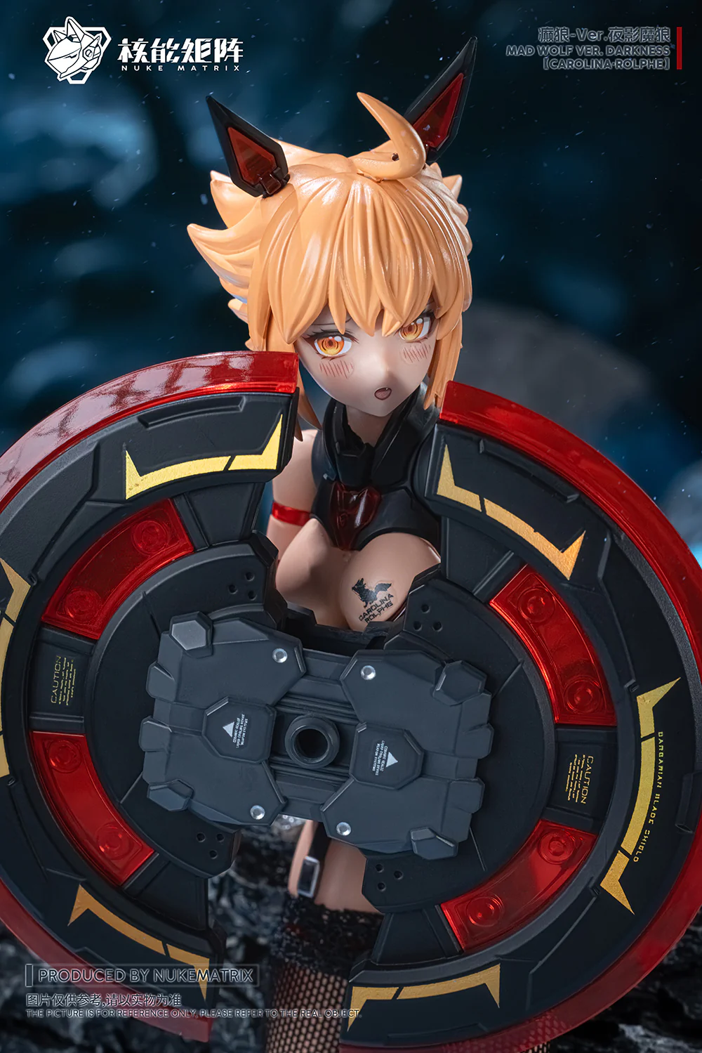 Cyber Forest Fantasy Girls Mad Wolf Ver. Darkness Carolina-Rolphe 1/12 Scale Model Kit - Image 16