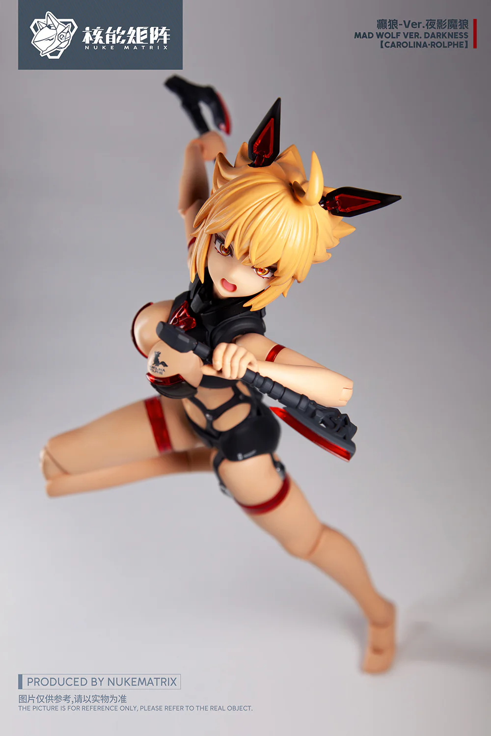 Cyber Forest Fantasy Girls Mad Wolf Ver. Darkness Carolina-Rolphe 1/12 Scale Model Kit - Image 19