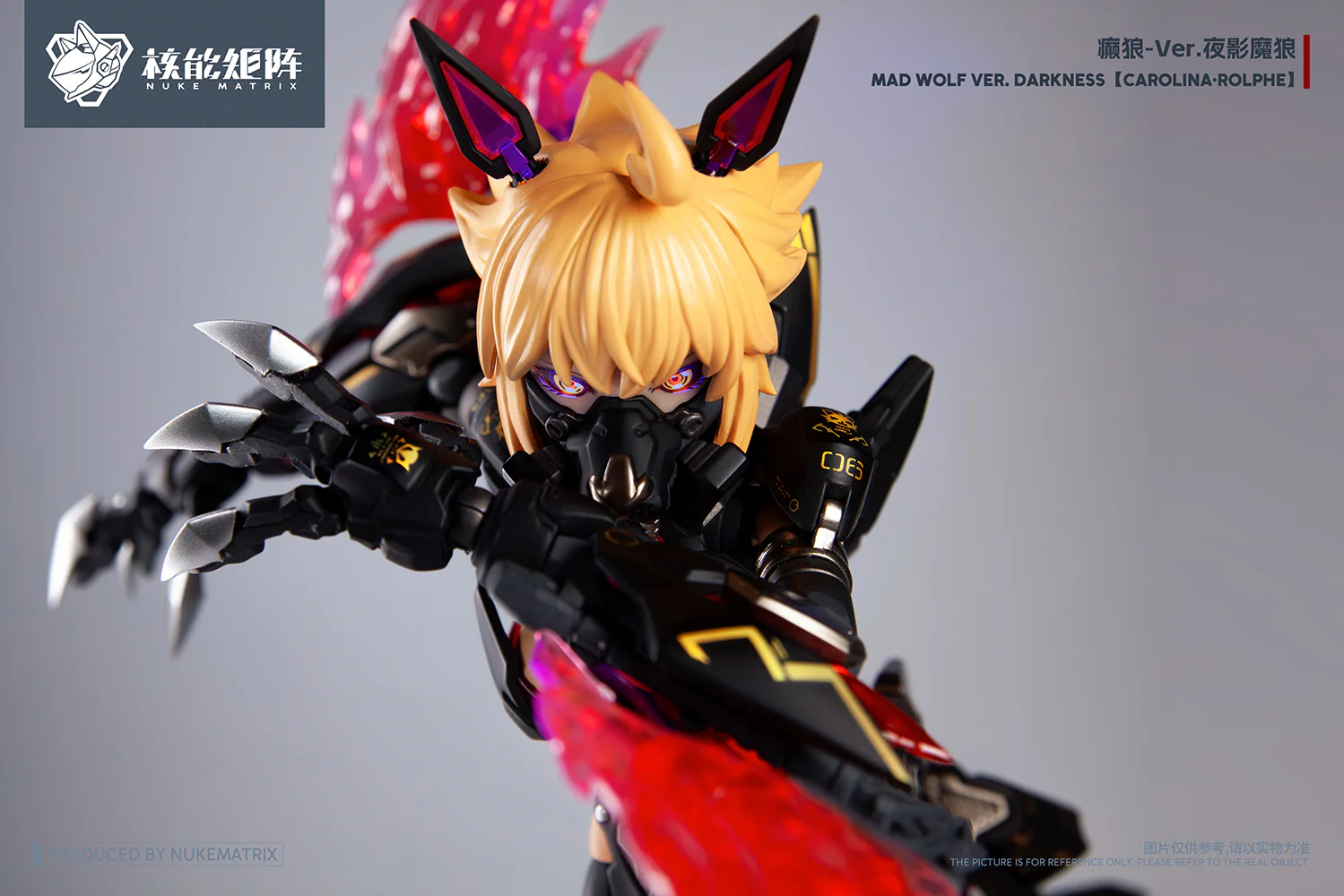 Cyber Forest Fantasy Girls Mad Wolf Ver. Darkness Carolina-Rolphe 1/12 Scale Model Kit - Image 6