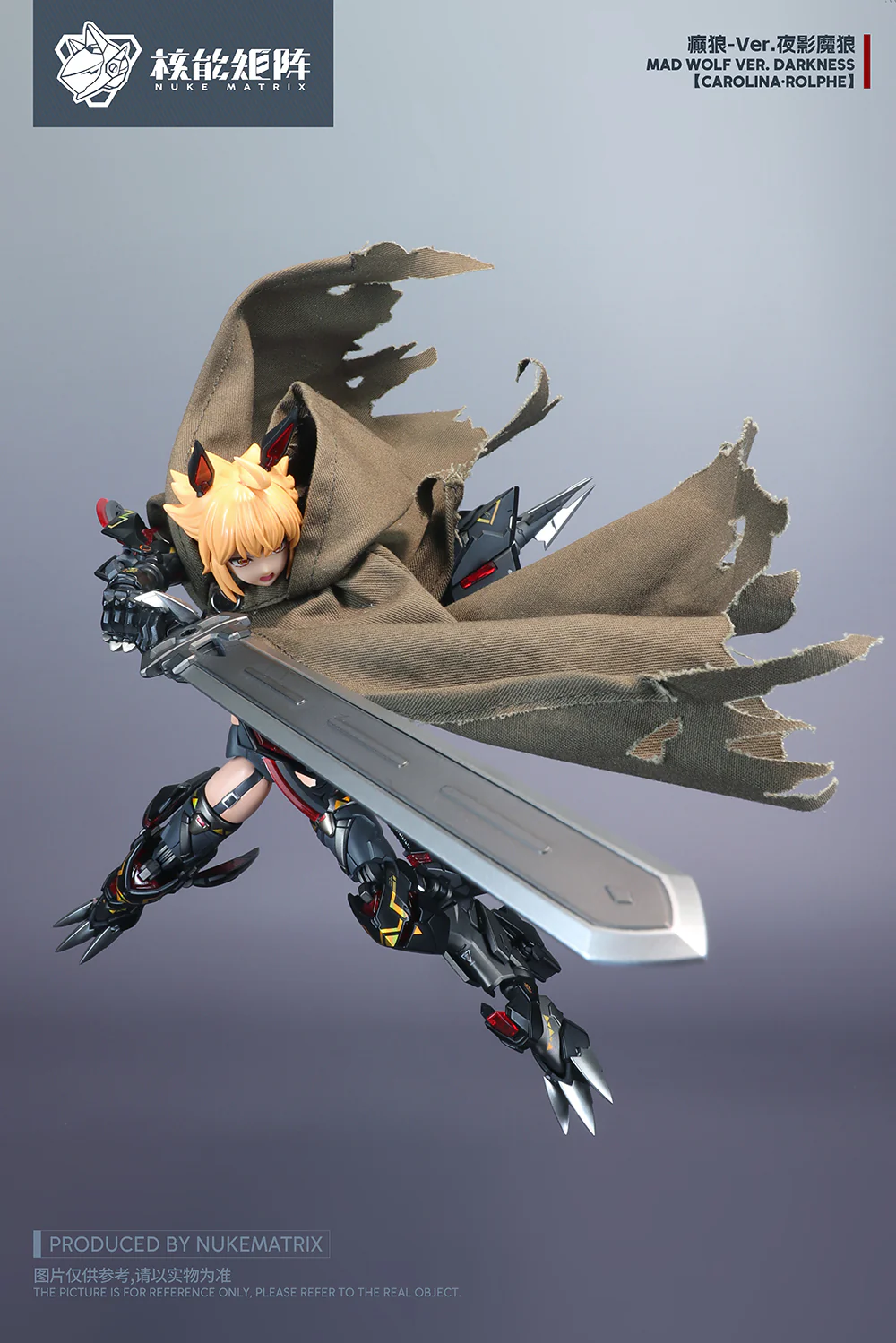 Cyber Forest Fantasy Girls Mad Wolf Ver. Darkness Carolina-Rolphe 1/12 Scale Model Kit - Image 7