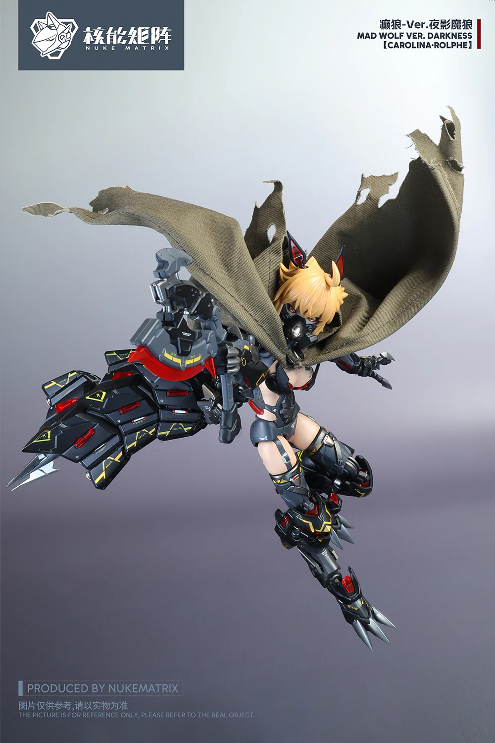 Cyber Forest Fantasy Girls Mad Wolf Ver. Darkness Carolina-Rolphe 1/12 Scale Model Kit - Image 8
