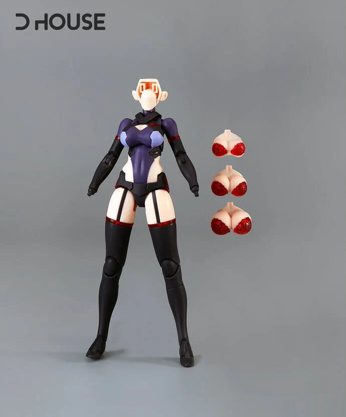 D House 1/12 Plain Figure Model Kit for Mecha Girl Dark Version - Image 2