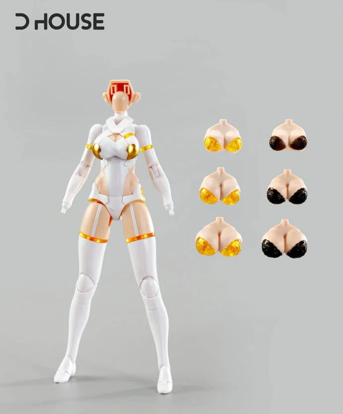 D House 1/12 Plain Figure Model Kit for Mecha Girl White Skin Version - Image 2