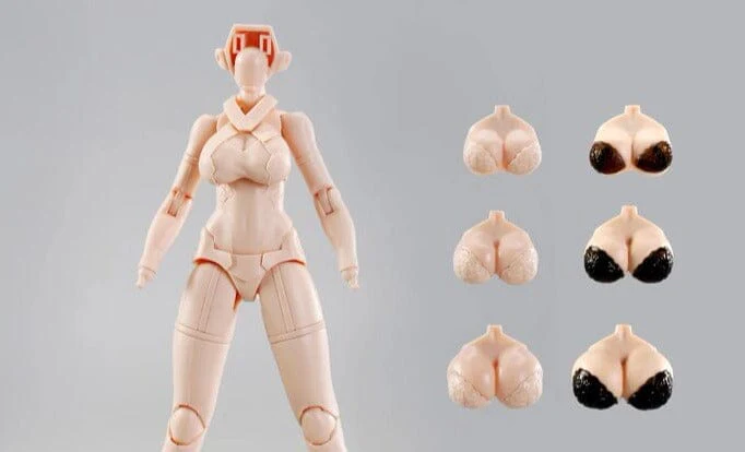D House 1/12 Plain Figure Model Kit for Mecha Girl Yellow Skin Version