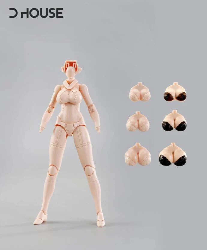 D House 1/12 Plain Figure Model Kit for Mecha Girl Yellow Skin Version - Image 2