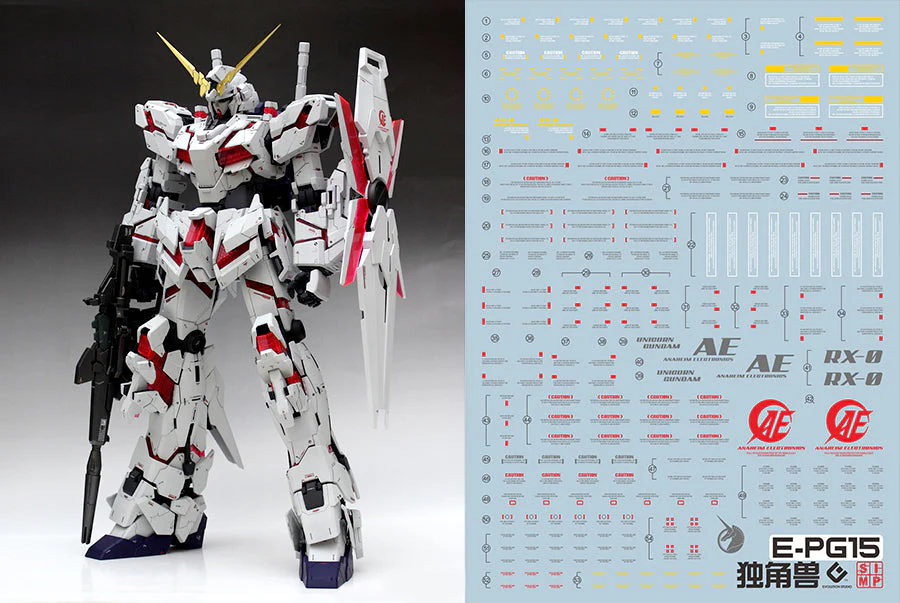 D18 PG Unicorn Decal Sheet - Image 2