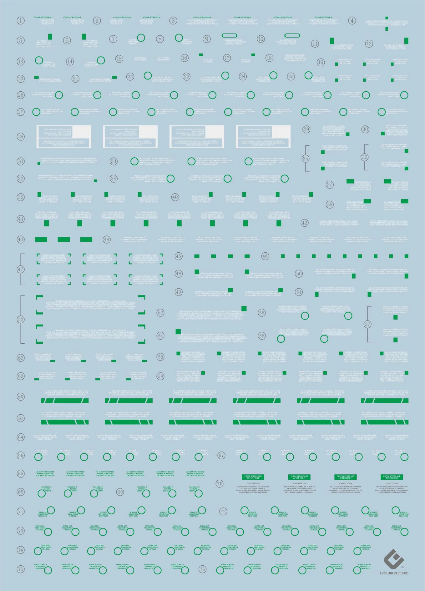 D22 PG Unicorn Gundam (Green) Full Weapon Final Battle Ver. Decal Sheet - Image 2