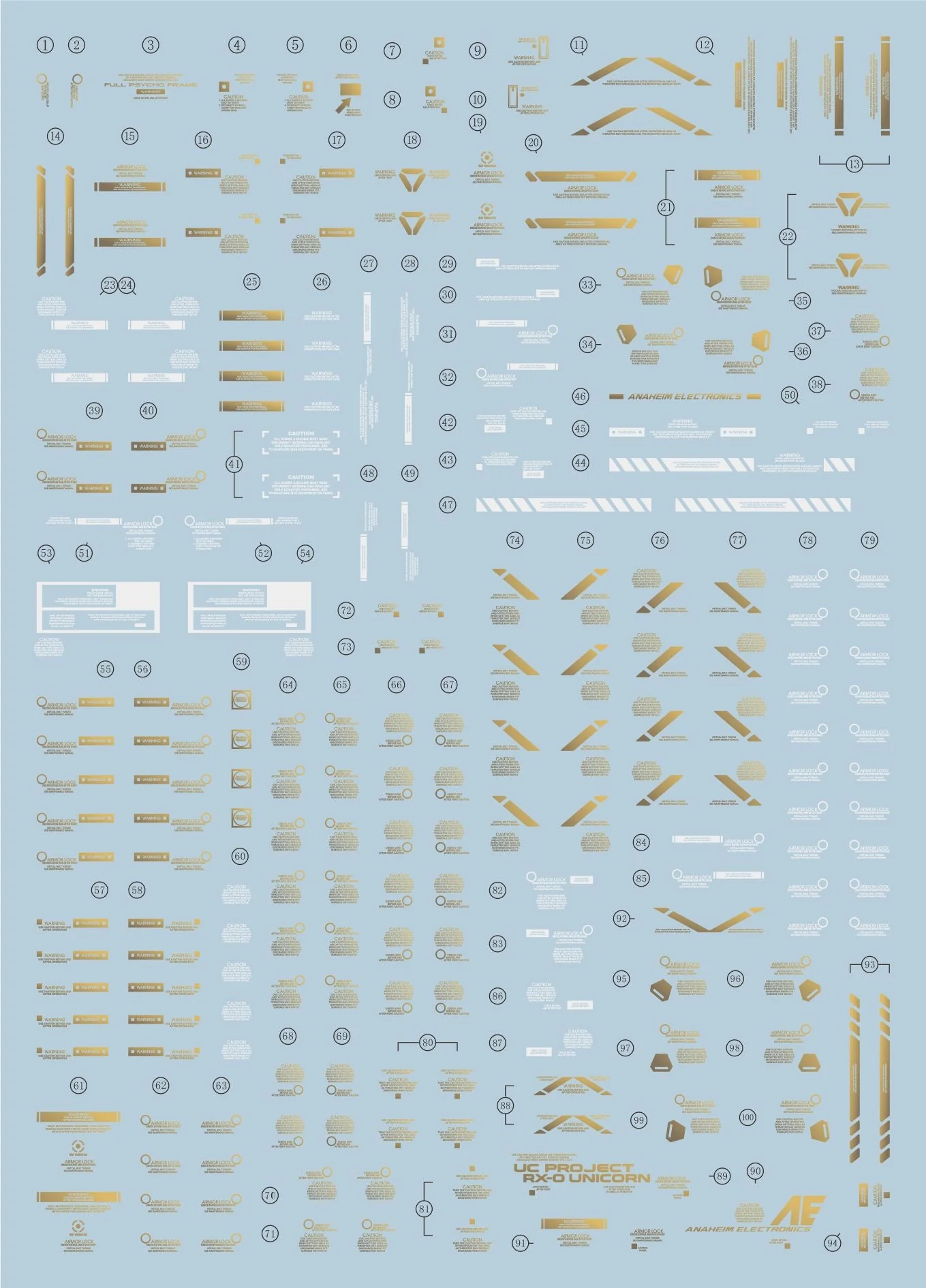 D25 PG Unicorn China Red Ver. Decal Sheet - Image 2
