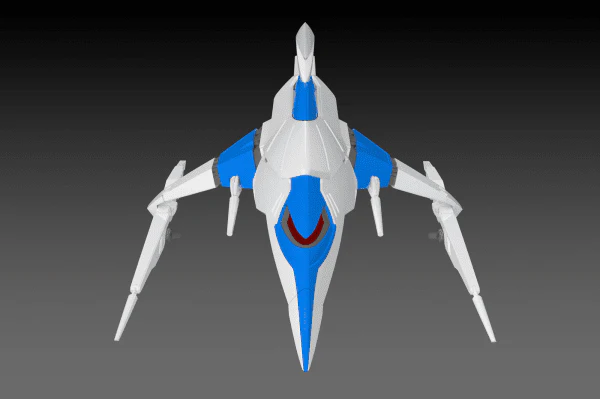 Darius 3F-1B Silver Hawk Space Fighter (2P Color) 1/144 Scale Model Kit - Image 4