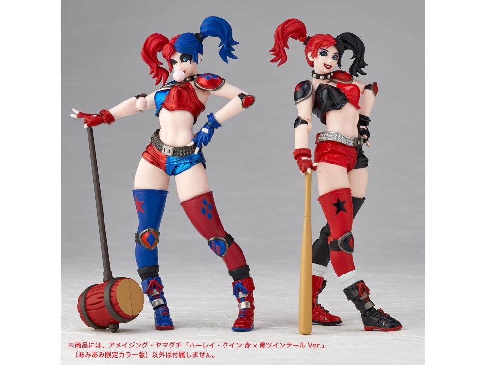 DC Comics Amazing Yamaguchi Revoltech No.015EX-2 Harley Quinn (Red x Blue Twintail Ver.) Exclusive - Image 11