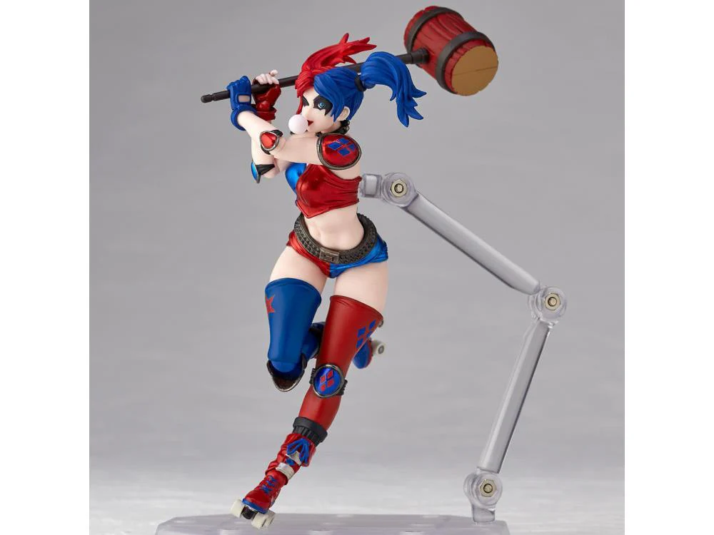 DC Comics Amazing Yamaguchi Revoltech No.015EX-2 Harley Quinn (Red x Blue Twintail Ver.) Exclusive - Image 2