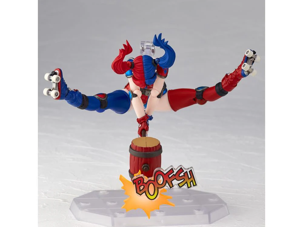 DC Comics Amazing Yamaguchi Revoltech No.015EX-2 Harley Quinn (Red x Blue Twintail Ver.) Exclusive - Image 7