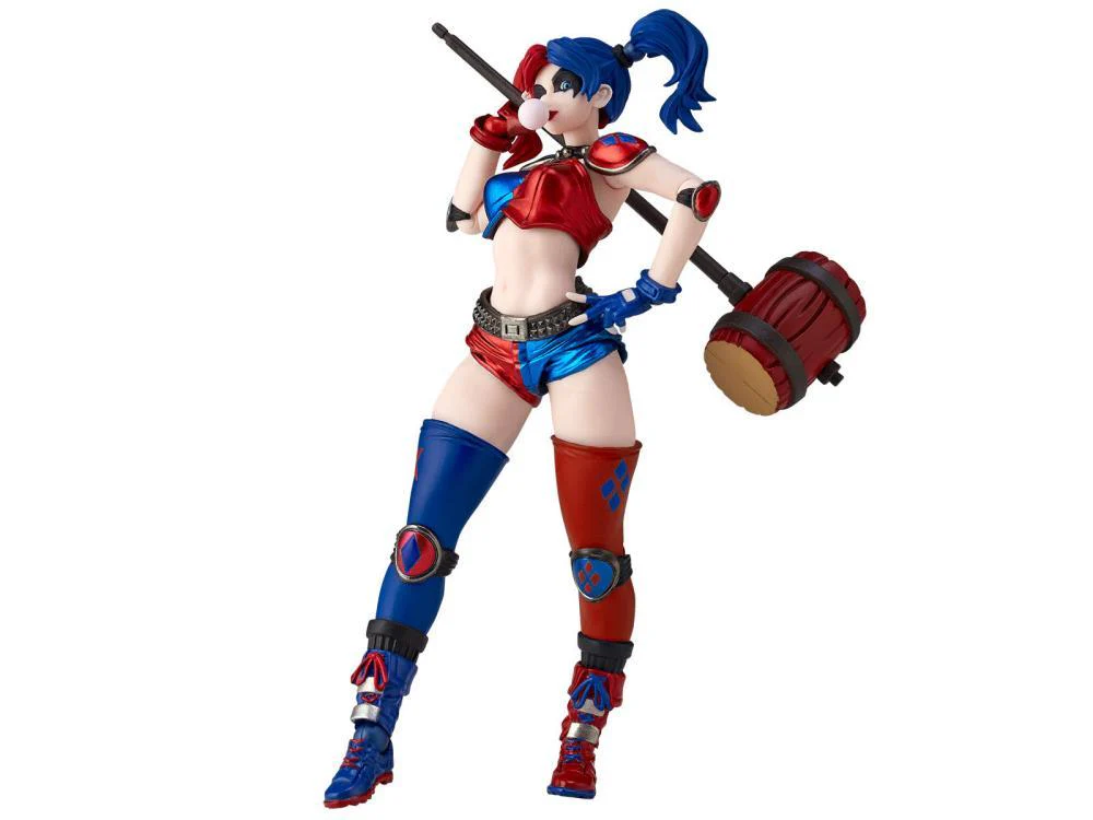 DC Comics Amazing Yamaguchi Revoltech No.015EX-2 Harley Quinn (Red x Blue Twintail Ver.) Exclusive - Image 8