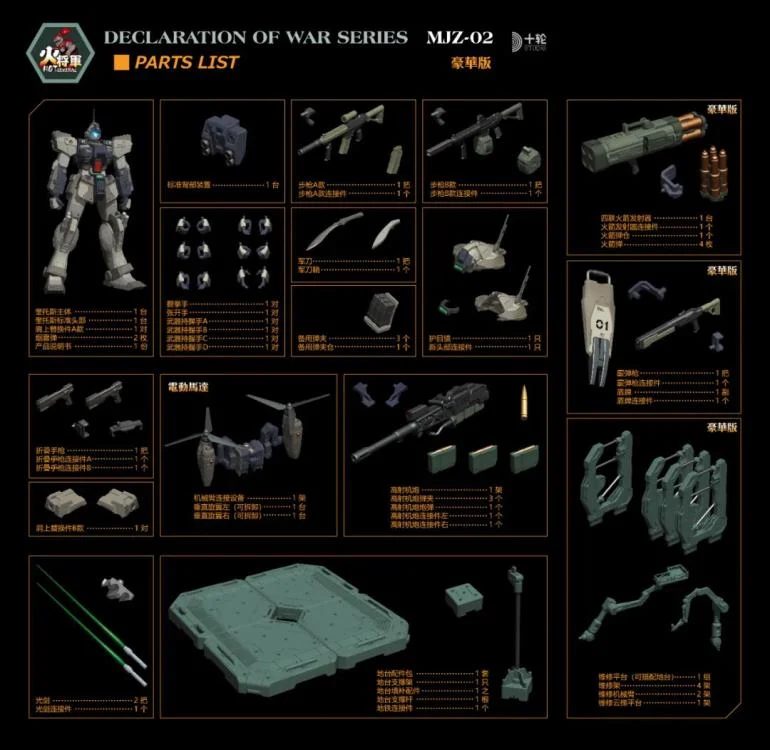 Declaration of War MJZ-02 Shadow War Zone (Deluxe Ver.) 1/100 Scale Action Figure - Image 19