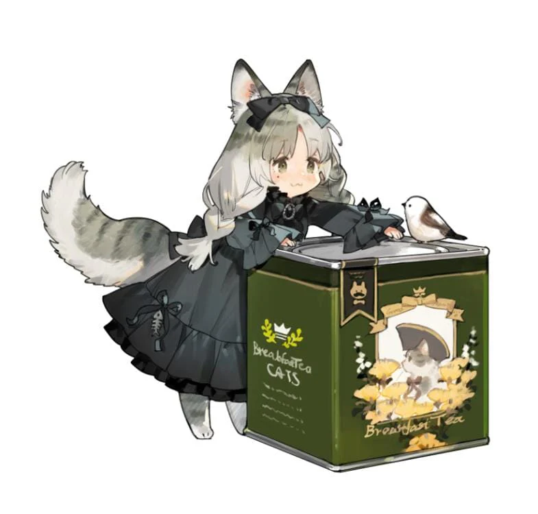 Decorated Life Collection Tea Time Cats Vol. 1 Pastoral Cat Figure & Tea Canister - Image 11