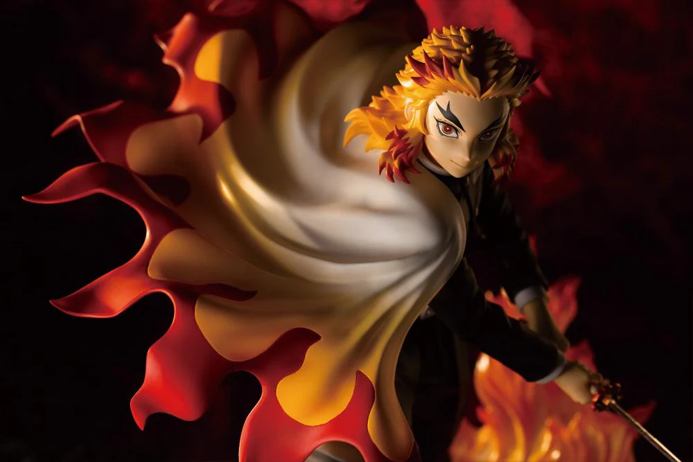 Demon Slayer: Kimetsu no Yaiba ArtFX J Kyoujurou Rengoku (Purgatory Anjuro) Statue - Image 6