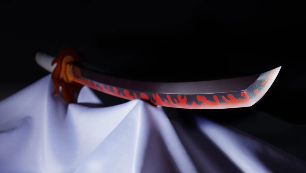Demon Slayer: Kimetsu no Yaiba Proplica Kyojuro Rengoku's Nichirin Sword - Image 4