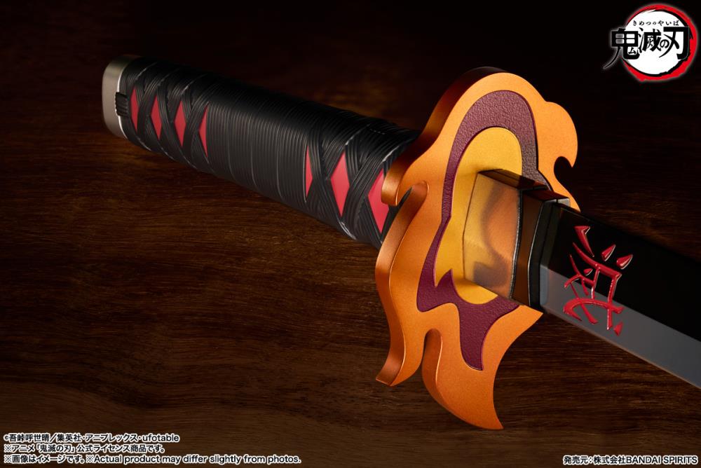 Demon Slayer Kimetsu no Yaiba Proplica Tanjiro Kamado (Kyojuro Rengoku's Sword Guard Ver.) Nichirin Sword - Image 5