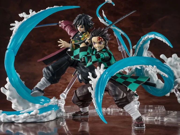 Demon Slayer Kimetsu no Yaiba S.H.Figuarts Tanjiro Kamado & Giyu Tomioka Water Breathing Effect Parts Set