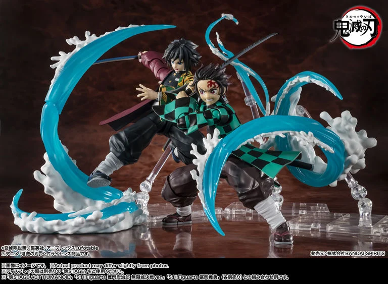 Demon Slayer Kimetsu no Yaiba S.H.Figuarts Tanjiro Kamado & Giyu Tomioka Water Breathing Effect Parts Set - Image 4