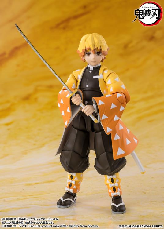 Demon Slayer Kimetsu no Yaiba S.H.Figuarts Zenitsu Agatsuma Action Figure - Image 2