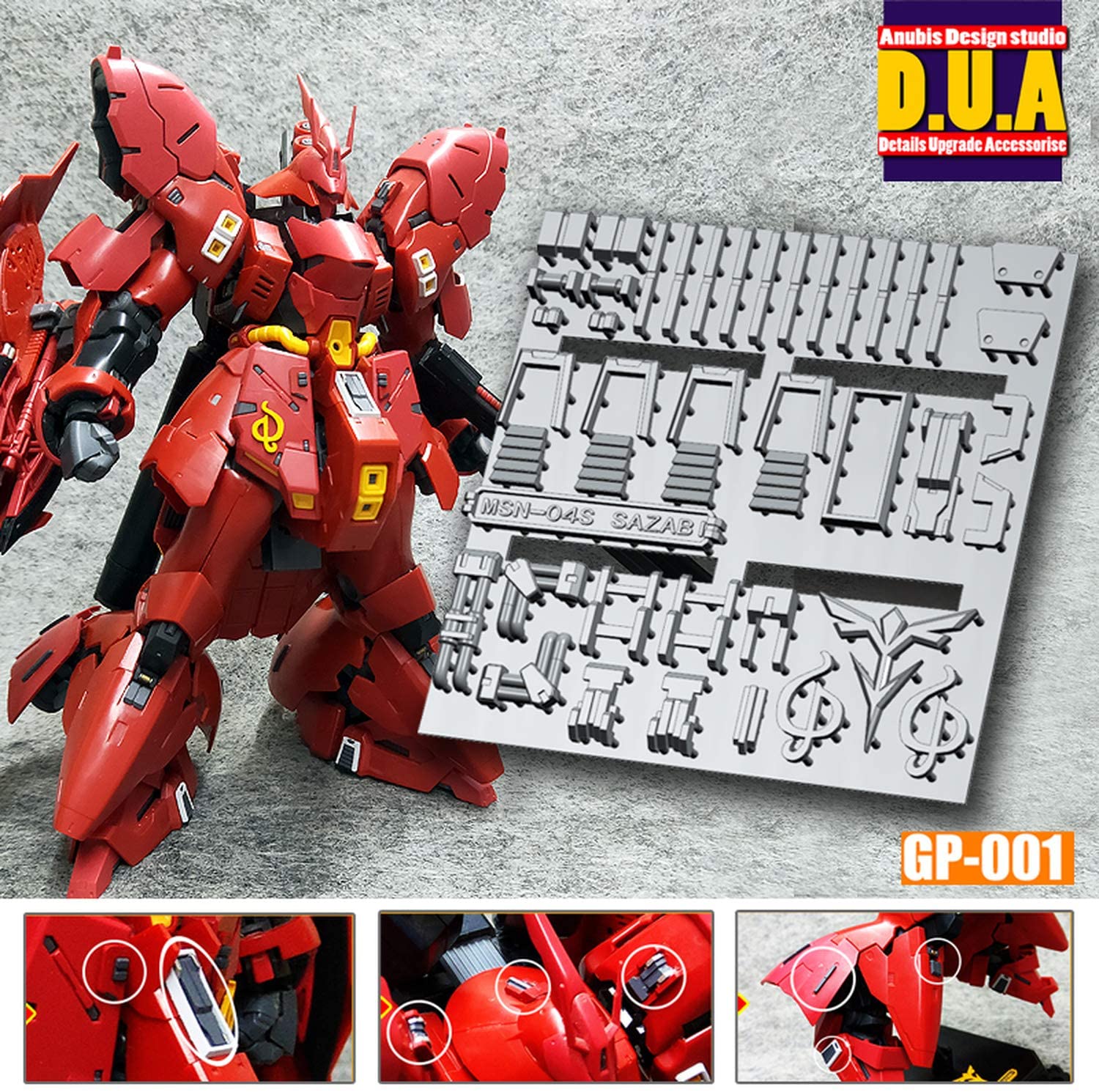 D.U.A Details Upgrade Accessories GP-001 Rg Sazabi - Image 2
