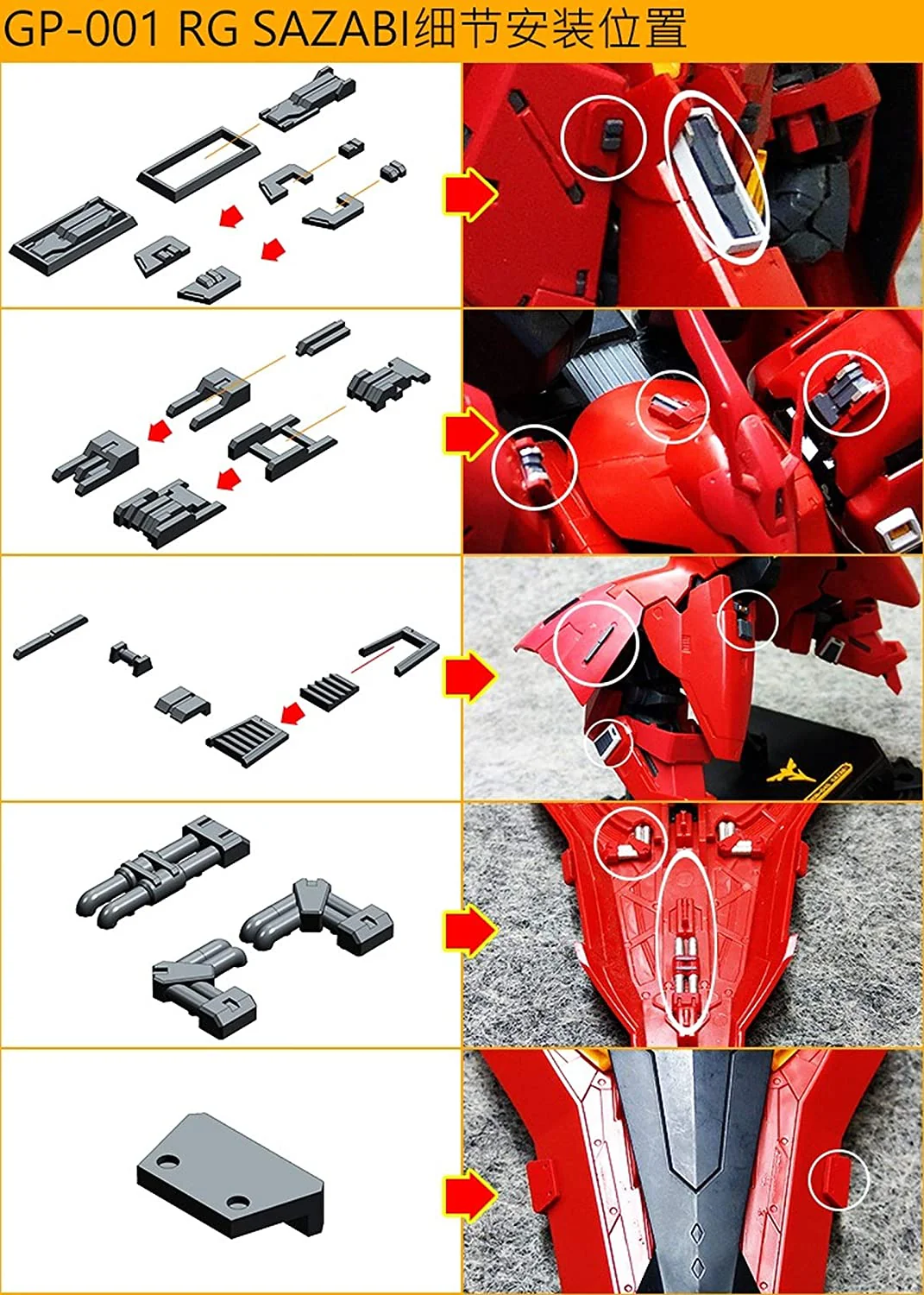 D.U.A Details Upgrade Accessories GP-001 Rg Sazabi - Image 5