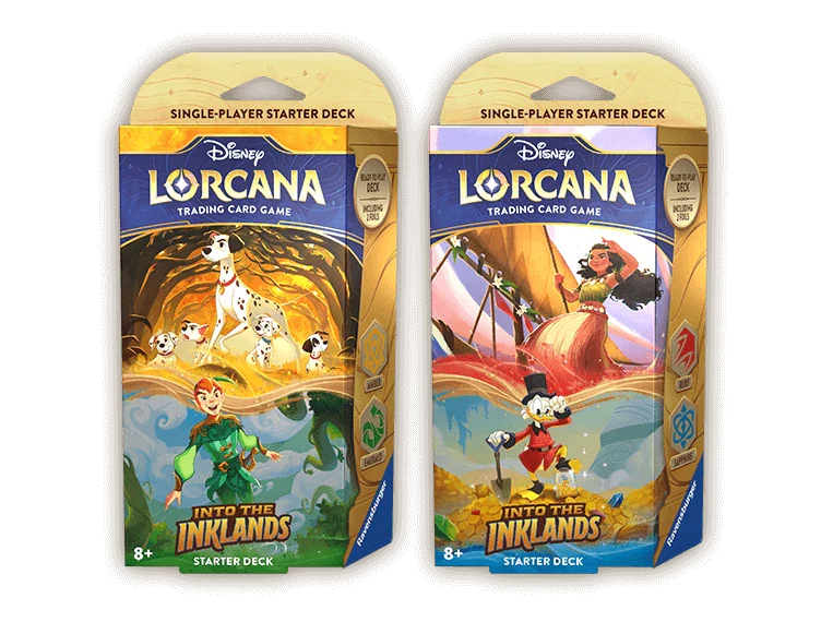 Disney Lorcana Trading Card Game Into the Inklands Starter Deck Display