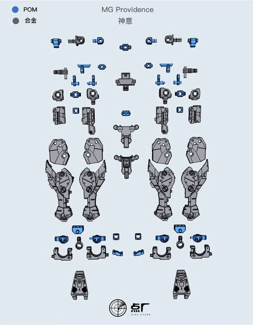 Dot Workshop PFS02-3 Metal Parts for Bandai MG ZGMF-X13A Providence Gundam - Image 2